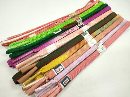 平和屋着物●和装小物　帯締め10本セット　高麗組　笹浪組　丸組　金糸　逸品　未使用　CABF7239ju