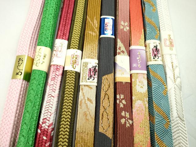 平和屋着物●和装小物　帯締め10本セット　高麗組　唐組　礼装用　純金　逸品　未使用　CABF7240ju