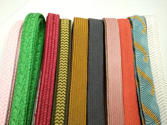 平和屋着物●和装小物　帯締め10本セット　高麗組　唐組　礼装用　純金　逸品　未使用　CABF7240ju