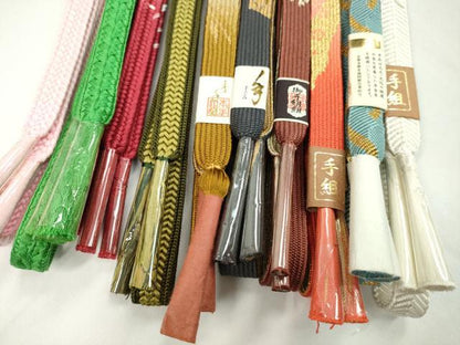 平和屋着物●和装小物　帯締め10本セット　高麗組　唐組　礼装用　純金　逸品　未使用　CABF7240ju