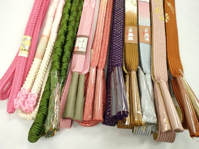 平和屋着物●和装小物　帯締め10本セット　高麗組　御岳組　鴨川組　金糸　逸品　未使用　CABF7241ju