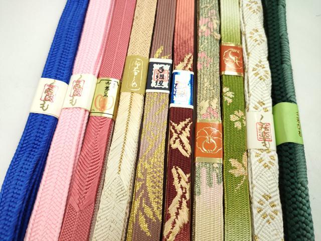平和屋着物●和装小物　帯締め10本セット　高麗組　鴨川組　礼装用　金糸　逸品　未使用　CABF7247ju