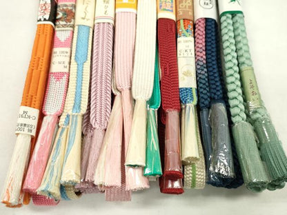 平和屋着物●和装小物　帯締め10本セット　高麗組　伊賀白鳳流　三越扱い　金糸　逸品　未使用　CABF7249ju