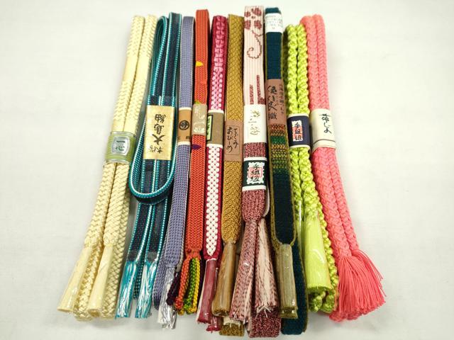 平和屋着物●和装小物　帯締め10本セット　高麗組　本場大島紬　ユーカラ織　逸品　未使用　CABF7261ju