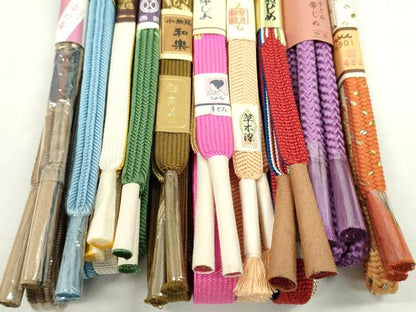 平和屋着物●和装小物　帯締め10本セット　高麗組　草木染　西武百貨店扱い　逸品　未使用　CABF7263ju