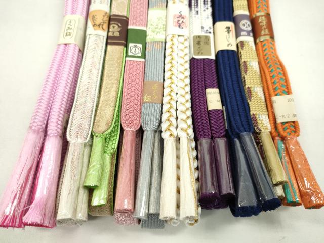 平和屋着物●和装小物　帯締め10本セット　高麗組　御岳組　畝打組　礼装用　西武百貨店扱い　金糸　逸品　未使用　CABF7268ju