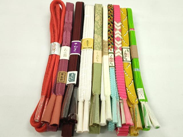 平和屋着物●和装小物　帯締め10本セット　高麗組　冠組　奈良組　草木染　金糸　逸品　未使用　CABF7272ju 平和屋着物○和装小物 帯締め10本セット 高麗組 冠組 奈良組