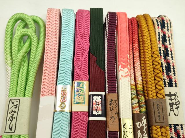 平和屋着物●和装小物　帯締め10本セット　高麗組　笹浪組　奈良組　御岳組　やまと誂製　逸品　未使用　CABF7273ju