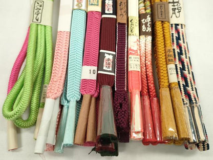 平和屋着物●和装小物　帯締め10本セット　高麗組　笹浪組　奈良組　御岳組　やまと誂製　逸品　未使用　CABF7273ju