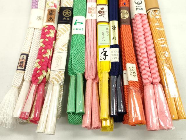 平和屋着物●和装小物　帯締め10本セット　唐組　大和組　礼装用　大丸扱い　鈴乃屋扱い　金糸　逸品　未使用　CABF7277ju