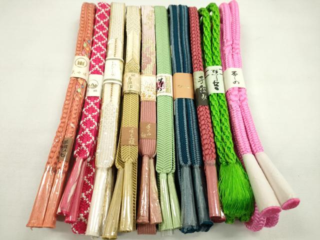 平和屋着物●和装小物　帯締め10本セット　高麗組　笹浪組　冠組　雅流　礼装用　逸品　未使用　CABF7283ju