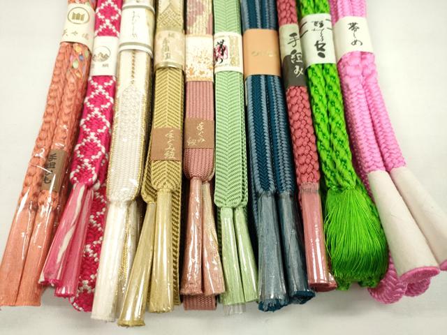 平和屋着物●和装小物　帯締め10本セット　高麗組　笹浪組　冠組　雅流　礼装用　逸品　未使用　CABF7283ju