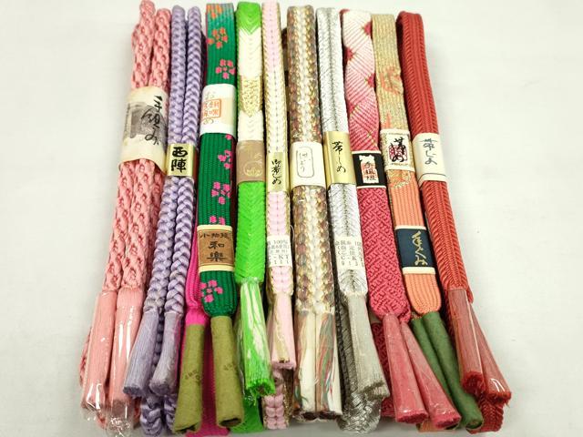 平和屋着物●和装小物　帯締め10本セット　高麗組　雅流　西陣　礼装用　丸組　金銀糸　逸品　未使用　CABF7284ju