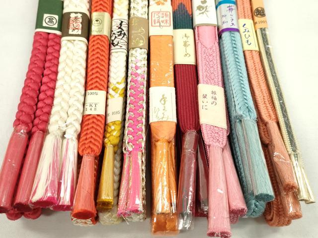 平和屋着物●和装小物　帯締め10本セット　高麗組　三越扱い　高島屋扱い　金糸　逸品　未使用　CABF7286ju