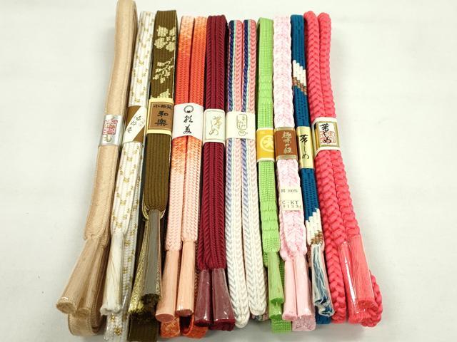 平和屋着物●和装小物　帯締め10本セット　高麗組　御岳組　大和組　礼装用　大丸扱い　金糸　逸品　未使用　CABF7287ju