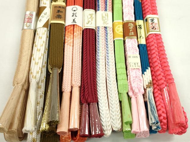 平和屋着物●和装小物　帯締め10本セット　高麗組　御岳組　大和組　礼装用　大丸扱い　金糸　逸品　未使用　CABF7287ju