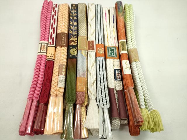 平和屋着物●和装小物　帯締め10本セット　高麗組　礼装用　丸組　やまと誂製　金糸　逸品　未使用　CABF7295ju