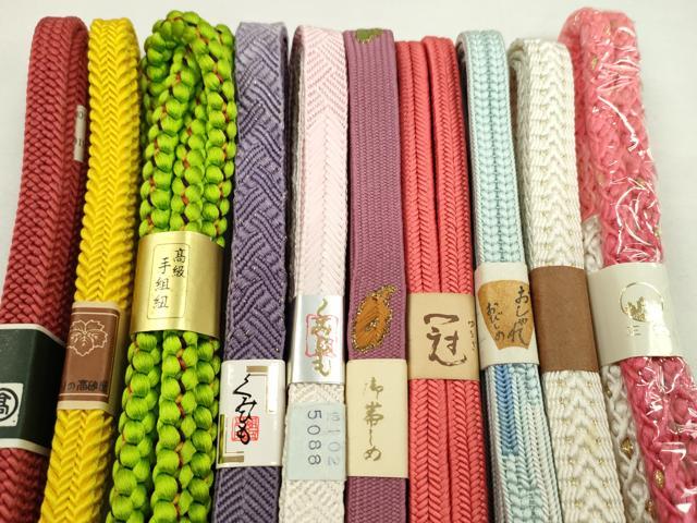 平和屋着物●和装小物　帯締め10本セット　高麗組　冠組　礼装用　高島屋扱い　金糸　逸品　未使用　CABF7297ju