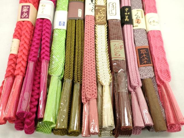 平和屋着物●和装小物　帯締め10本セット　高麗組　御岳組　草木染　礼装用　さが美扱い　金糸　逸品　未使用　CABF7303ju