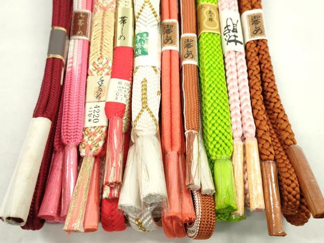 平和屋着物●和装小物　帯締め10本セット　冠組　礼装用　丸組　そごう扱い　金糸　逸品　未使用　CABF7305ju