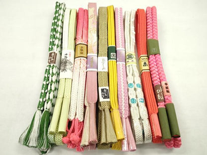 平和屋着物●和装小物　帯締め10本セット　高麗組　唐組　畝打組　雅流　高島屋扱い　金糸　逸品　未使用　CABF7315ju