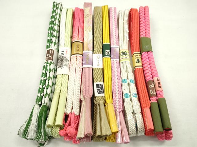 平和屋着物●和装小物　帯締め10本セット　高麗組　唐組　畝打組　雅流　高島屋扱い　金糸　逸品　未使用　CABF7315ju