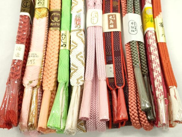 平和屋着物●和装小物　帯締め10本セット　白鳳流　本場大島紬　礼装用　大丸扱い　金銀糸　逸品　未使用　CABF7317ju