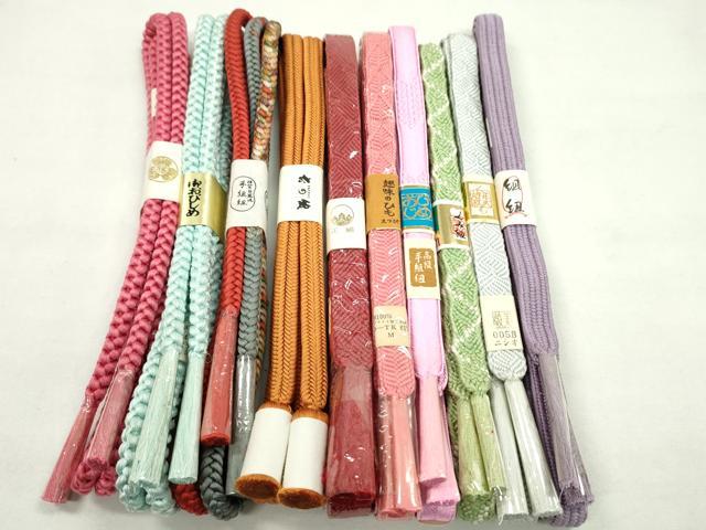 平和屋着物●和装小物　帯締め10本セット　冠組　唐組　白鳳流　大和組　丸組　逸品　未使用　CABF7318ju