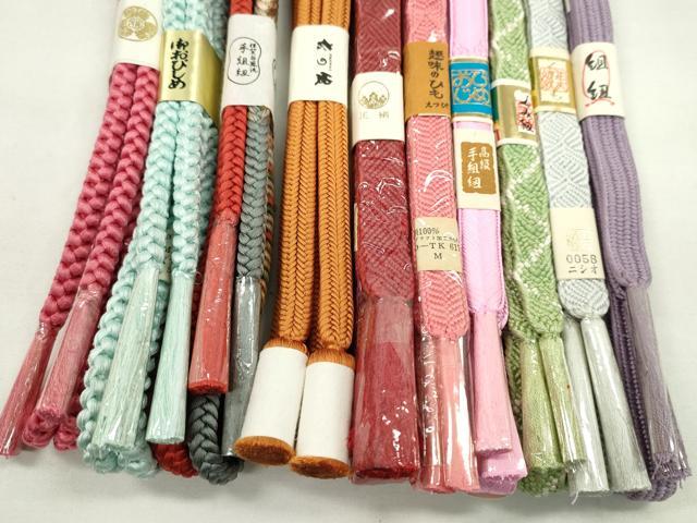 平和屋着物●和装小物　帯締め10本セット　冠組　唐組　白鳳流　大和組　丸組　逸品　未使用　CABF7318ju