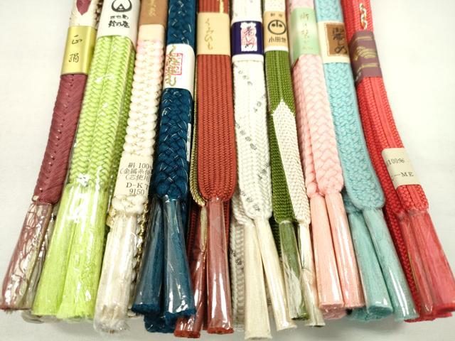 平和屋着物●和装小物　帯締め10本セット　高麗組　礼装用　小田急百貨店扱い　鈴乃屋扱い　金銀糸　逸品　未使用　CABF7324ju