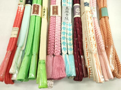 平和屋着物●和装小物　帯締め10本セット　御岳組　小桜組　丸組　西武百貨店扱い　逸品　未使用　CABF7325ju