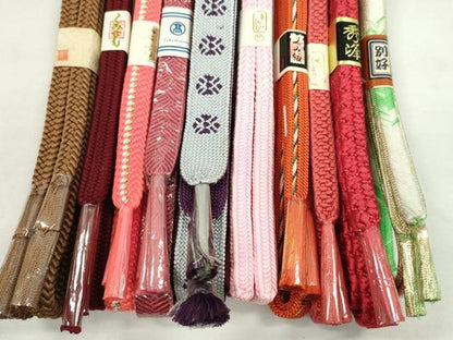 平和屋着物●和装小物　帯締め10本セット　内記組　渡敬謹製　高島屋扱い　金糸　逸品　未使用　CABF7326ju