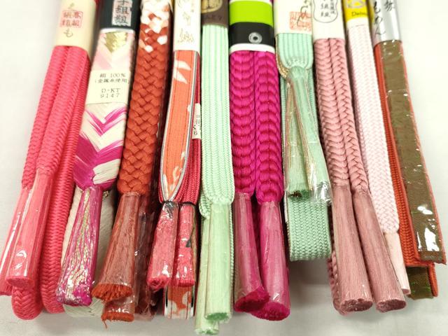 平和屋着物●和装小物　帯締め10本セット　高麗組　保多織　白鳳流　伊勢もめん　大丸扱い　逸品　未使用　CABF7328ju