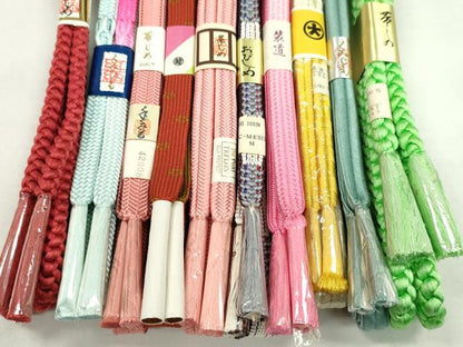 平和屋着物●和装小物　帯締め10本セット　冠組　高麗組　三越扱い　大丸扱い　逸品　未使用　CABF7329ju