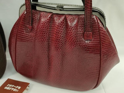平和屋着物▼和装小物 和装バッグまとめて２点 トカゲ革 逸品 CABF7350ju