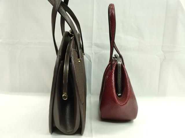 平和屋着物▼和装小物 和装バッグまとめて２点 トカゲ革 逸品 CABF7350ju