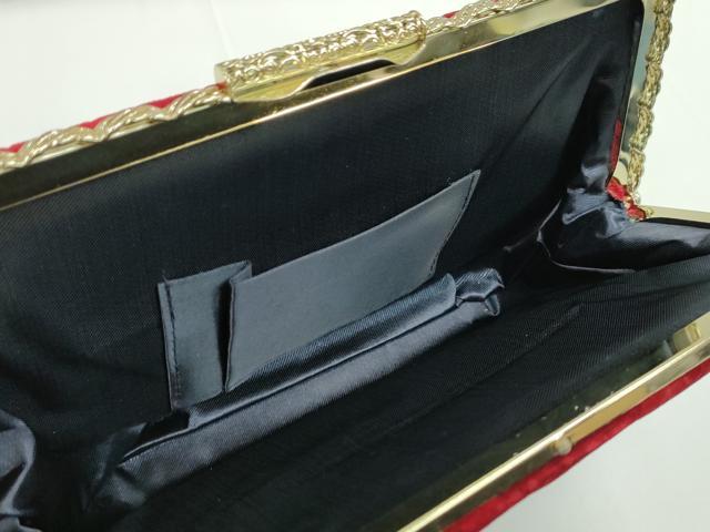 平和屋着物▼和装小物 バッグまとめて4点 ベロア シェル 青海波 黒 金 チェーンバッグ クラッチ 逸品 CABF7352ju
