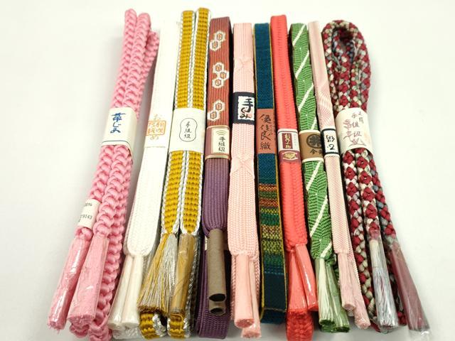 平和屋着物●和装小物　帯締め10本セット　高麗組　平源氏組　ユーカラ織　銀糸　逸品　未使用　CABF7382ju 平和屋着物○和装小物 帯締め10本セット 高麗組 平源氏組 ユーカラ