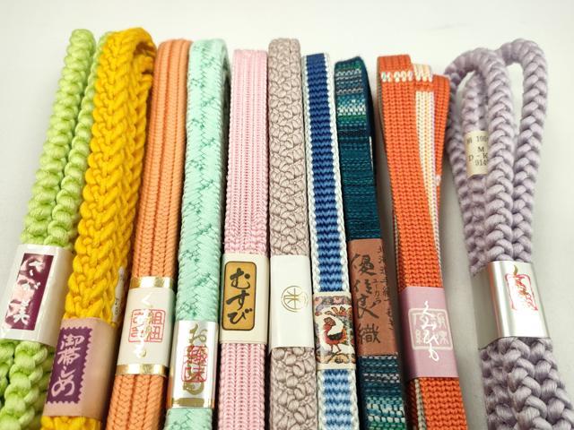 平和屋着物○和装小物 帯締め10本セット 鎌倉組 畝打組 ユーカラ
