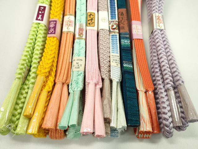 平和屋着物●和装小物　帯締め10本セット　鎌倉組　畝打組　ユーカラ織　さが美扱い　ラメ糸　逸品　未使用　CABF7386ju