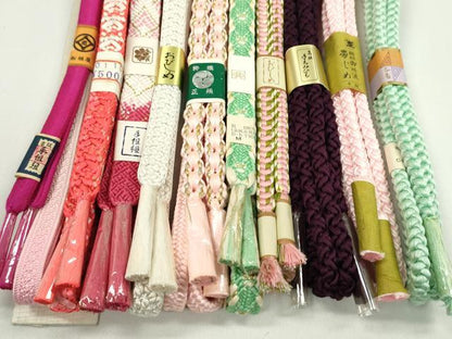 平和屋着物●和装小物　帯締め10本セット　新源氏組　礼装用　丸組　松坂屋扱い　金銀糸　逸品　未使用　CABF7387ju