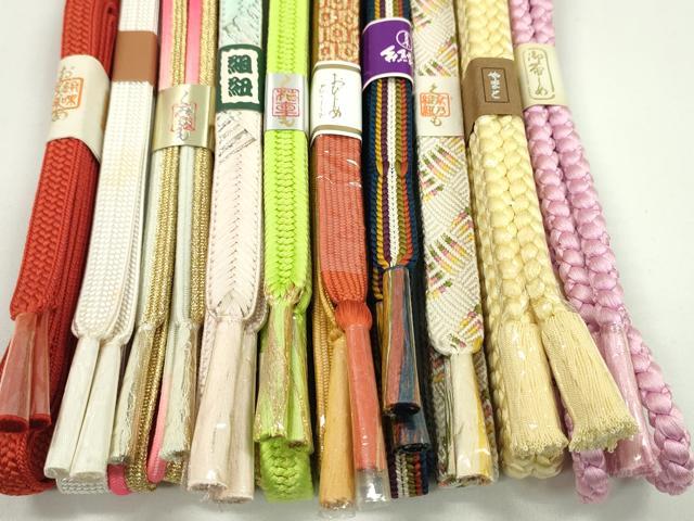 平和屋着物●和装小物　帯締め10本セット　高麗組　唐組　やまと誂製　金銀糸　逸品　未使用　CABF7393ju