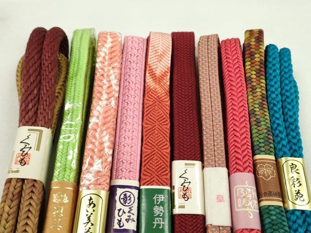 平和屋着物●和装小物　帯締め10本セット　笹浪組　丸組　高島屋扱い　逸品　未使用　CABF7400ju