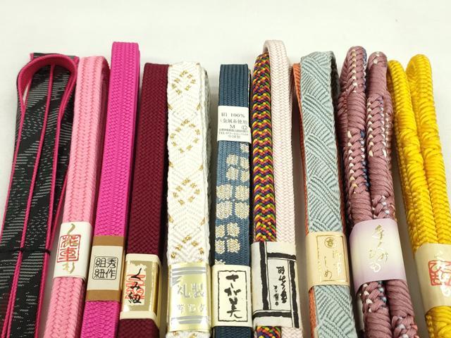 平和屋着物●和装小物　帯締め10本セット　高麗組　唐組　御岳組　鴨川組　礼装用　さが美扱い　金糸　逸品　未使用　CABF7403ju