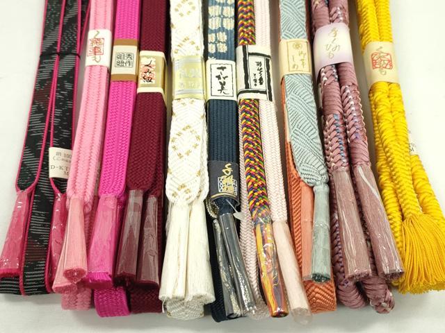 平和屋着物●和装小物　帯締め10本セット　高麗組　唐組　御岳組　鴨川組　礼装用　さが美扱い　金糸　逸品　未使用　CABF7403ju