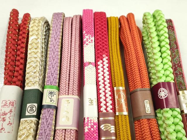 平和屋着物●和装小物　帯締め10本セット　冠組　礼装用　丸組　高島屋扱い　金銀糸　逸品　未使用　CABF7404ju 平和屋着物○和装小物 帯締め10本セット 冠組 礼装用 丸組 高島屋扱い