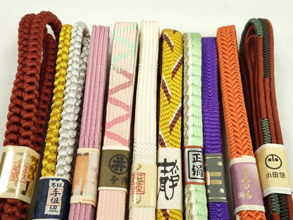 平和屋着物●和装小物　帯締め10本セット　高麗組　礼装用　小田急扱い　金銀糸　逸品　未使用　CABF7405ju
