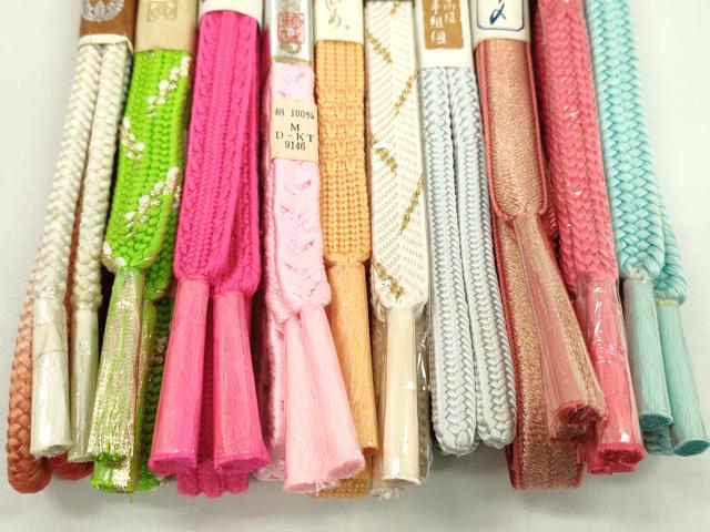 平和屋着物●和装小物　帯締め10本セット　笹浪組　大和組　礼装用　大丸扱い　松坂屋扱い　金糸　逸品　未使用　CABF7406ju 平和屋着物○和装小物 帯締め10本セット 笹浪組 大和組 礼装