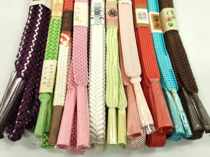平和屋着物●和装小物　帯締め10本セット　変わり貝の口組　礼装用　三越扱い　金銀糸　逸品　未使用　CABF7408ju