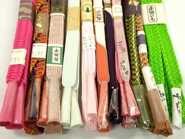 平和屋着物●和装小物　帯締め10本セット　高麗組　丸組　そごう扱い　金銀糸　逸品　未使用　CABF7409ju